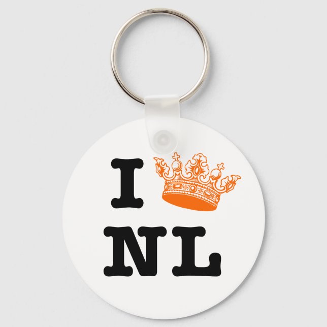 I love NL I crown NL Key Ring (Front)