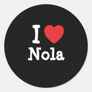 I love Nola heart T-Shirt Classic Round Sticker