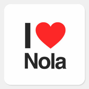 i love nola square sticker
