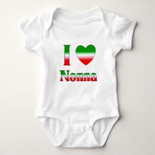 I Love Nonna (Italian Grandmother) Baby Bodysuit