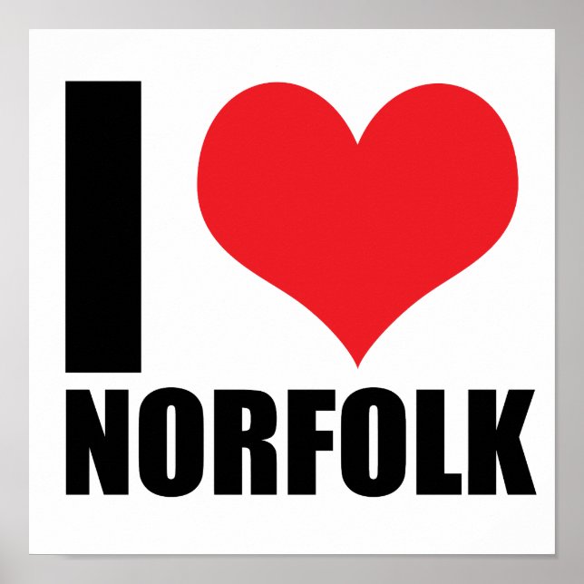 I love Norfolk Poster (Front)
