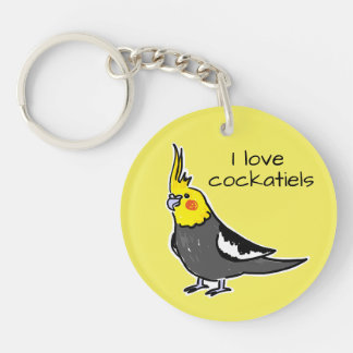 I Love Normal Grey Cockatiels Key Ring
