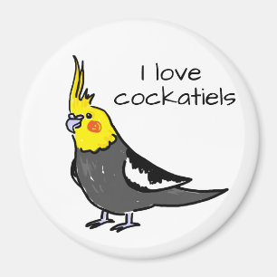 I Love Normal Grey Cockatiels Magnet