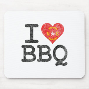 I Love North Carolina Bbq I Heart Nc Byrbecue Sauc Mouse Pad