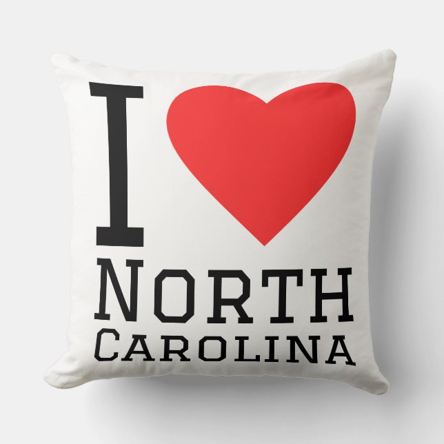 I love North Carolina Cushion (Front)
