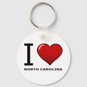 I LOVE NORTH CAROLINA KEY RING