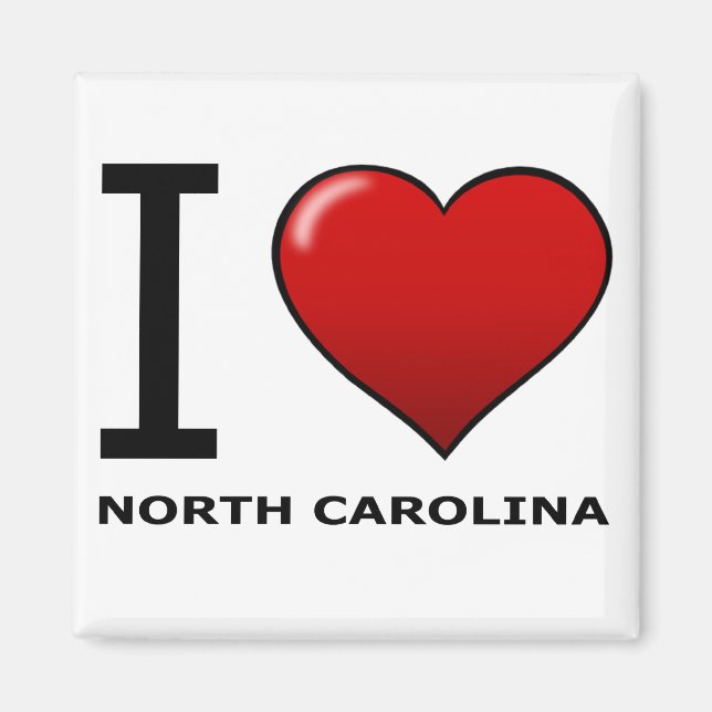 I LOVE NORTH CAROLINA MAGNET (Front)