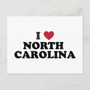 I Love North Carolina Postcard