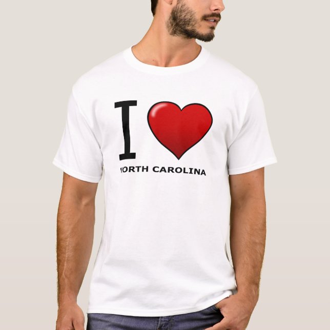 I LOVE NORTH CAROLINA T-Shirt (Front)