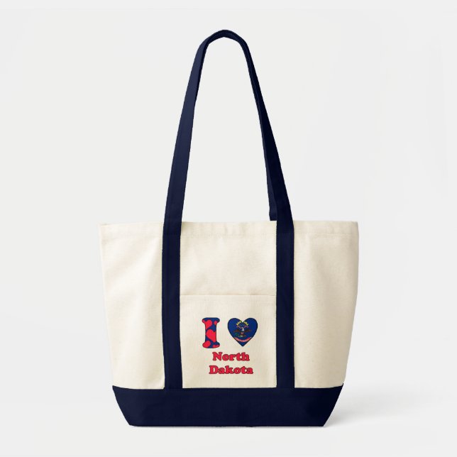 I love North Dakota Tote Bag (Front)