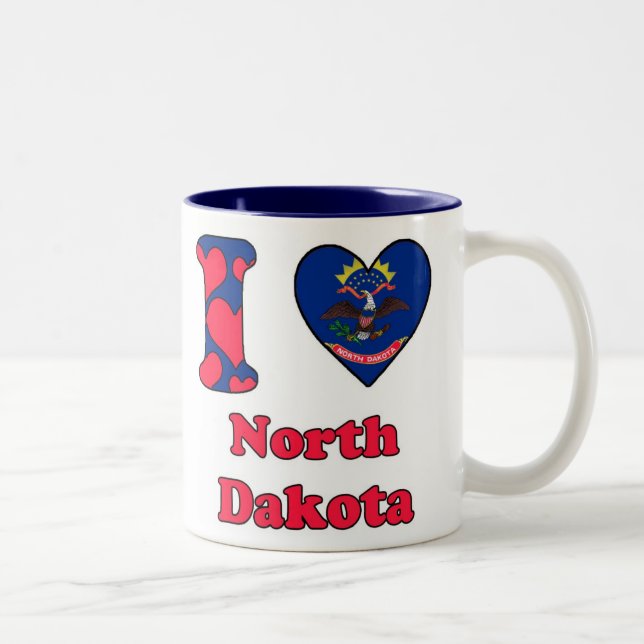 I love North Dakota Two-Tone Coffee Mug (Right)