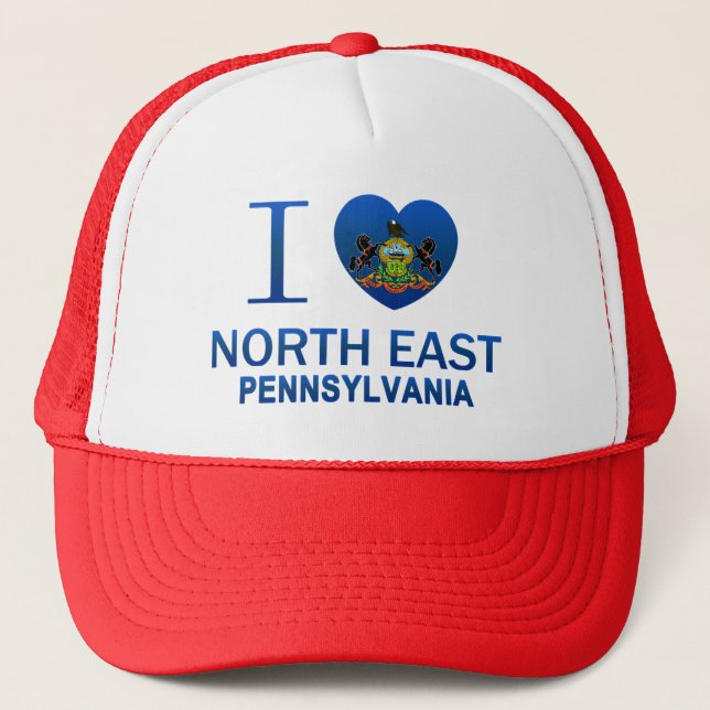 I Love North East, PA Trucker Hat (Front)