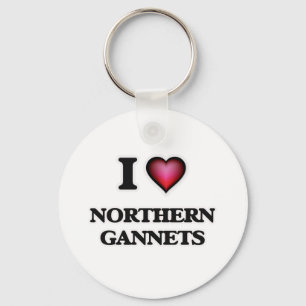 I Love Northern Gannets Key Ring