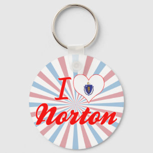 I Love Norton, Massachusetts Key Ring