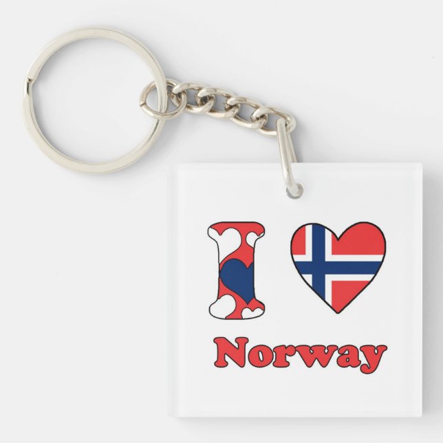 I love Norway Key Ring (Front)