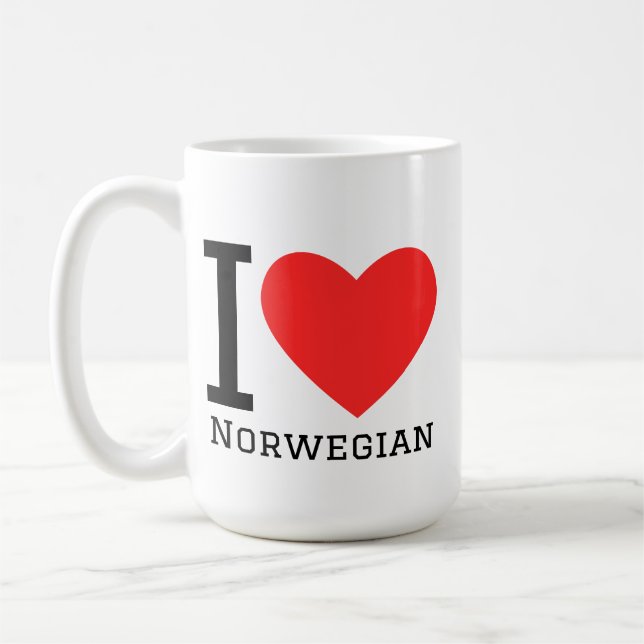 I love Norwegian  Coffee Mug (Left)