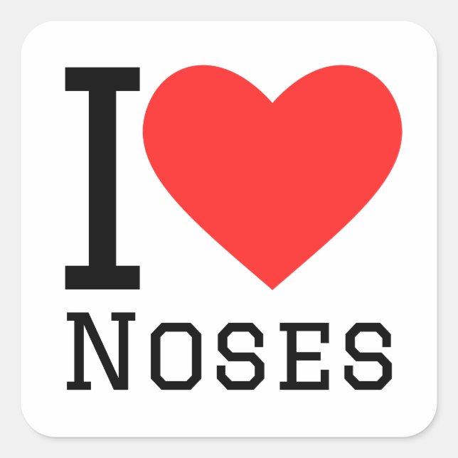 I love noses square sticker (Front)