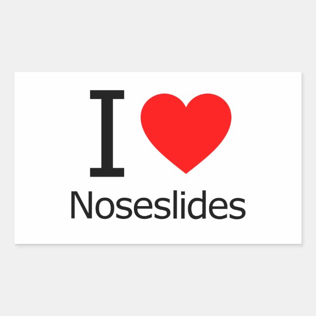 I Love Noseslides Rectangular Sticker (Front)
