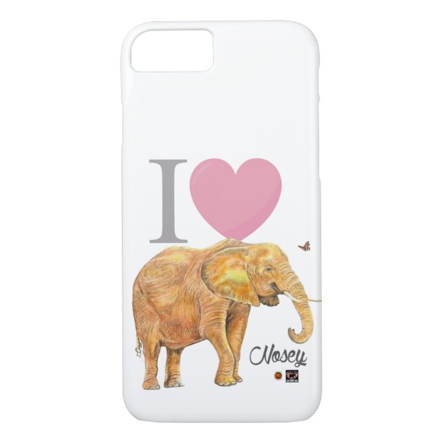 I Love Nosey Phone Case (Back)