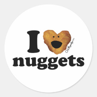 I love nuggets classic round sticker
