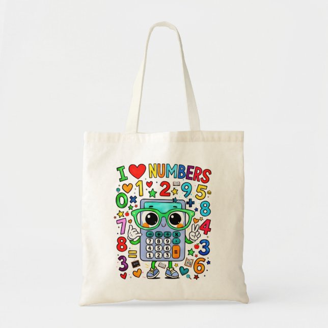 I Love Numbers Number Day Tote Bag (Front)