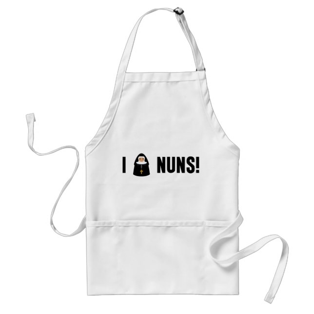 I Love Nuns Standard Apron (Front)