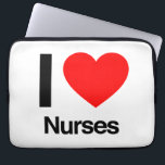 i love nurses laptop sleeve<br><div class="desc">.</div>