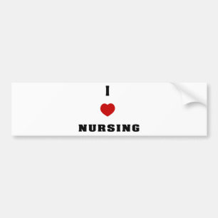 I Love Nursing Bumper Sticker