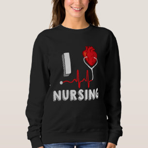 I Love Nursing  I Heart Nursing Anatomy Medical Sweatshirt