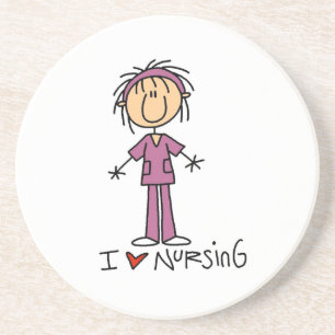 I Love Nursing T-shirts and Gifts Coaster