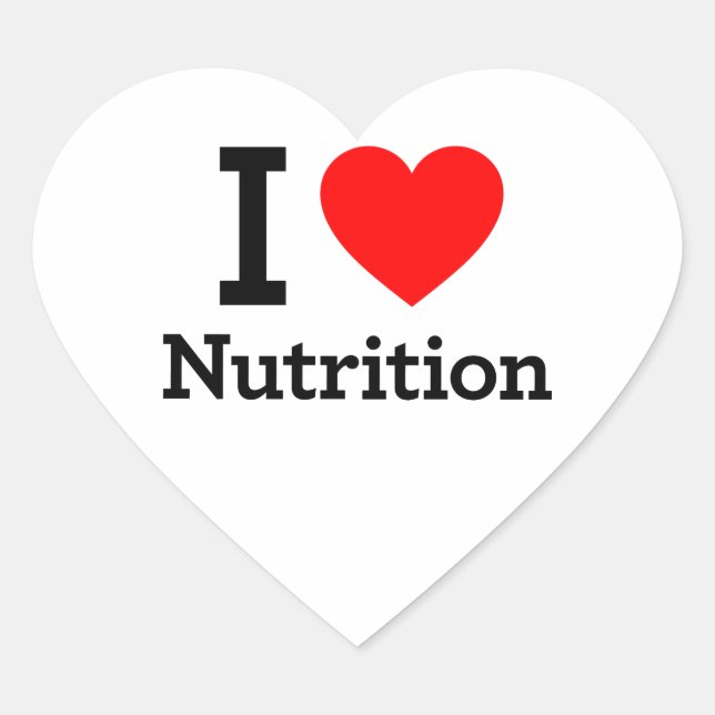 I Love Nutrition Heart Sticker (Front)