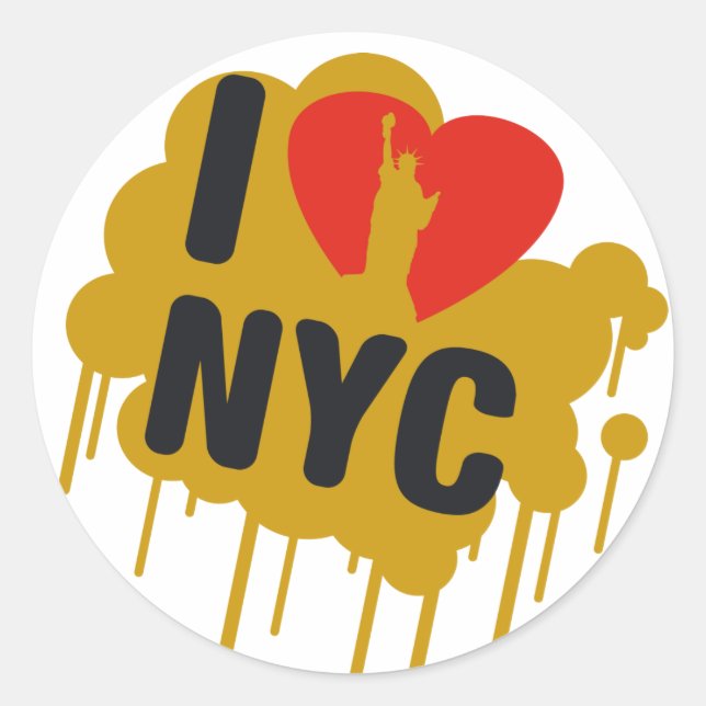 I love NY Classic Round Sticker (Front)