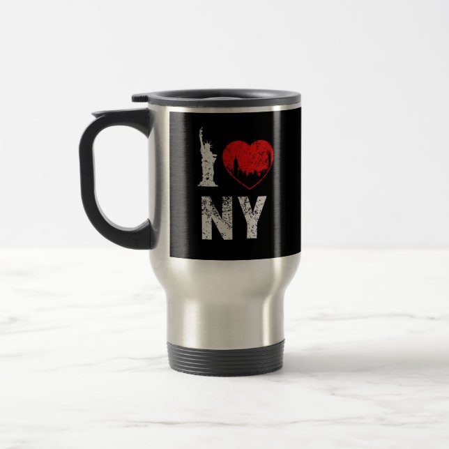 I Love NY New York travel coffee mug (Left)