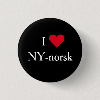 I Love NY-norsk - Lilyhammer Norway New York bagde 3 Cm Round Badge