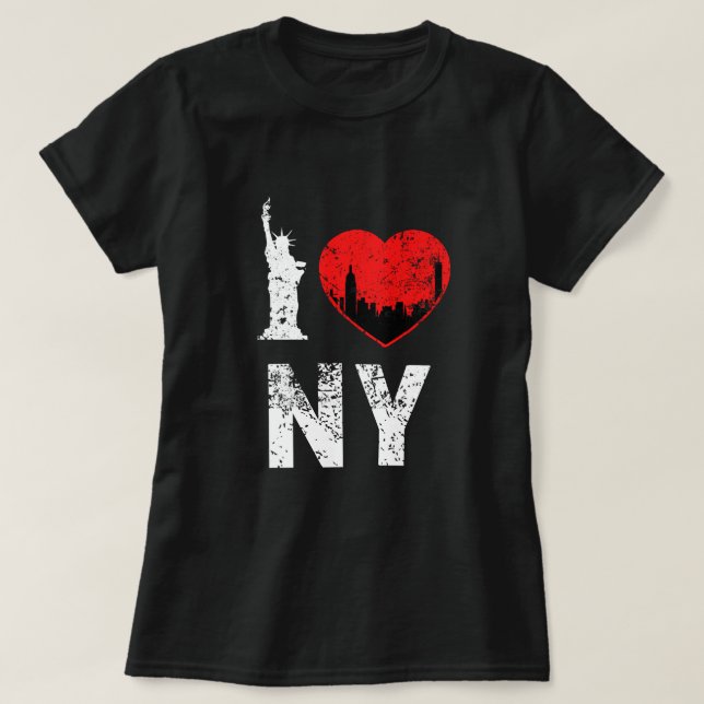 I Love NY Shirt, womens shirt, New York City T-Shirt (Design Front)