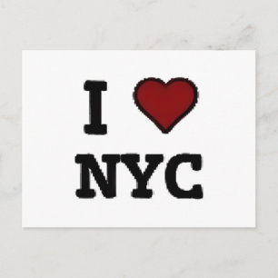 I Love NYC heart Holiday Postcard
