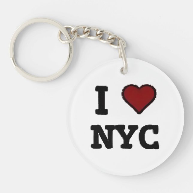 I Love NYC heart Key Ring (Front)