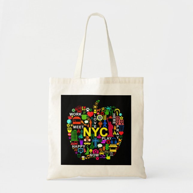 I LOVE NYC s NEW YORK CITY BIG APPLE Tote Bag (Front)