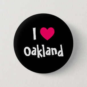 I Love Oakland 6 Cm Round Badge
