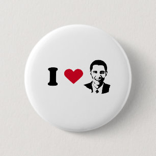 I Love Obama 6 Cm Round Badge