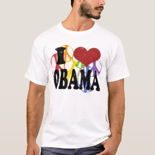 I Love Obama Gay Peace T-Shirt