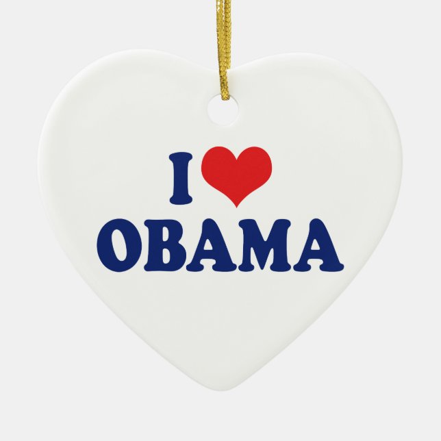I Love Obama Ornament (Front)