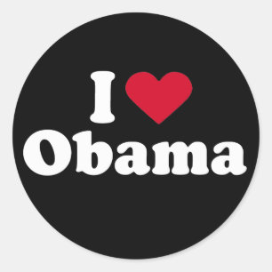 I Love Obama T-shirt Classic Round Sticker