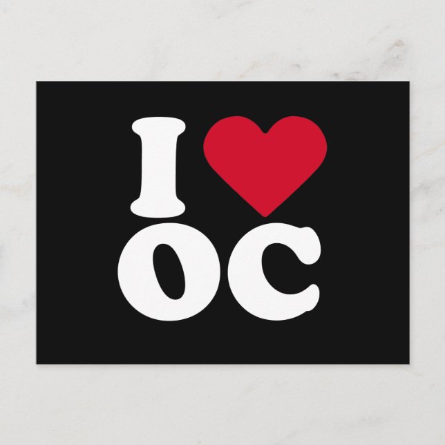 I LOVE OC POSTCARD (Front)