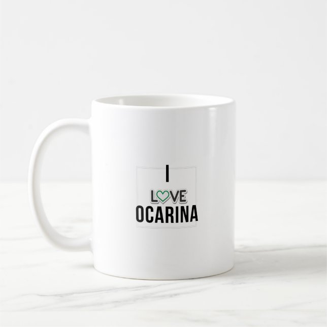 I love Ocarina Coffee Mug (Left)