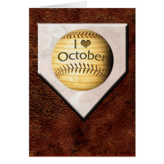 I Love October Card