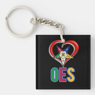 I Love OES Key Ring