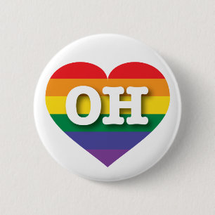I love Ohio Gay Pride 6 Cm Round Badge