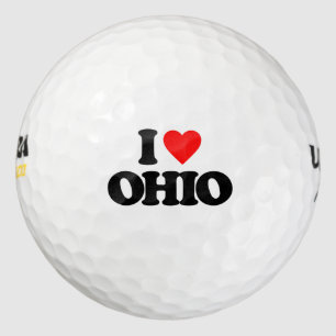 I LOVE OHIO GOLF BALLS