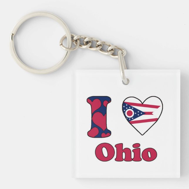 I love Ohio Key Ring (Front)